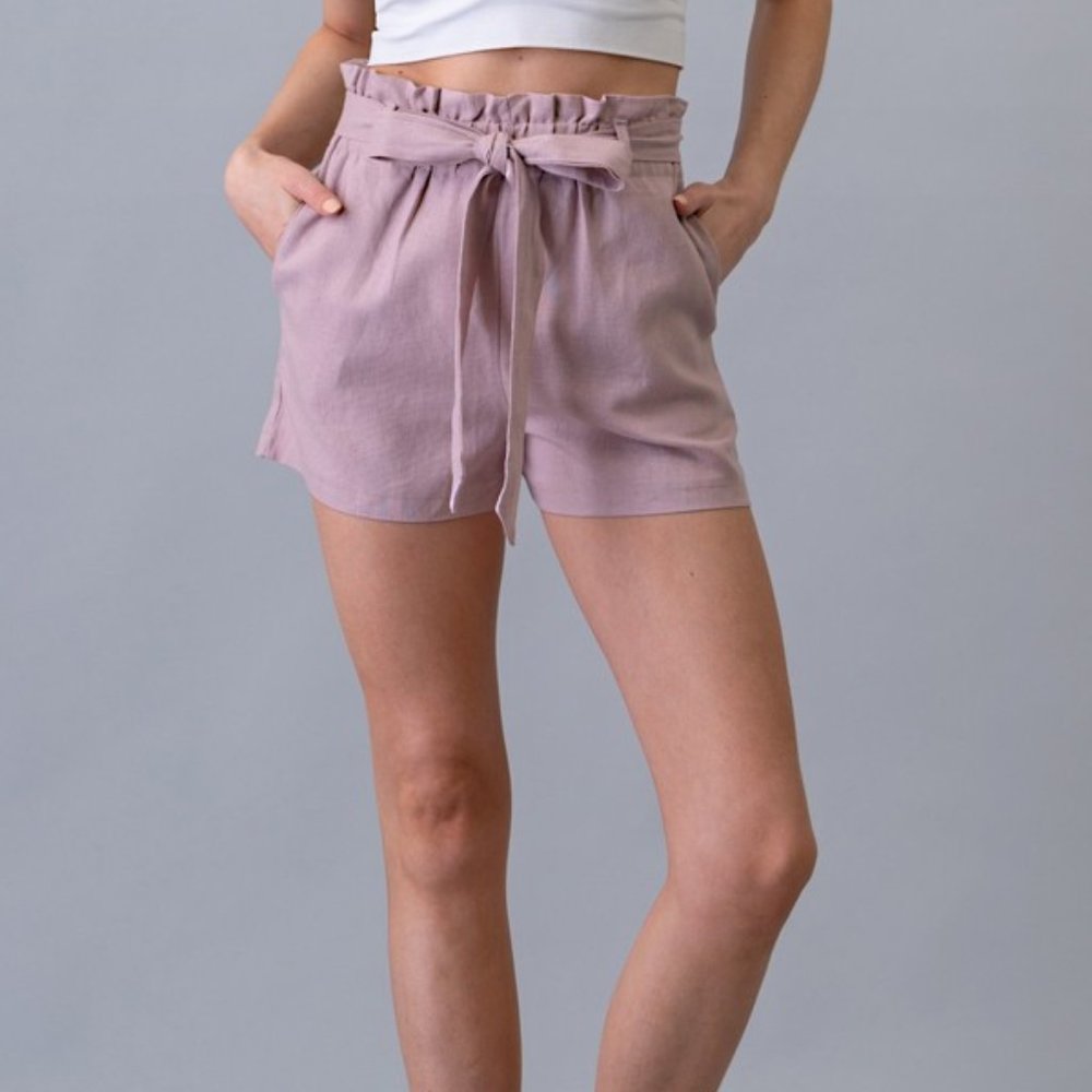 Linen Blend Paper Bag Shorts *ALL ITEMS ARE NEW, FROM MY CLOSED BOUTIQUE* #8613